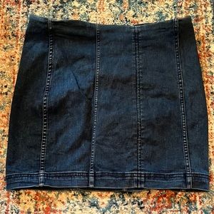 Free People denim mini skirt